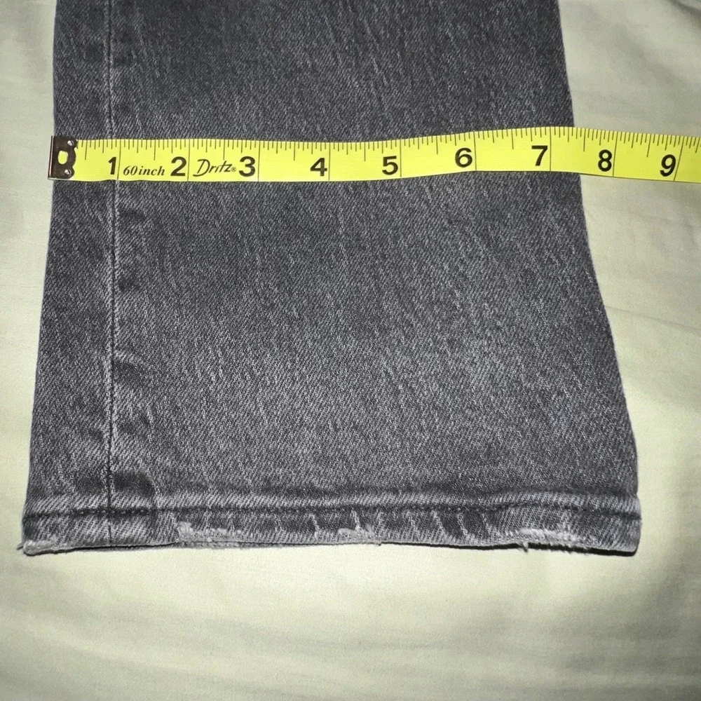 Madewell High-Rise‎ Slim Boyjean Caton Wash Distressed Grey Denim Jeans 30